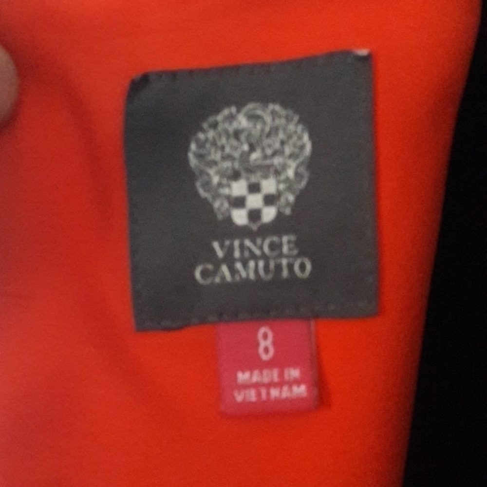 VINCE CAMUTO Striped Dress w/ Jeweled Neckline, 8 - Picture 4 of 8